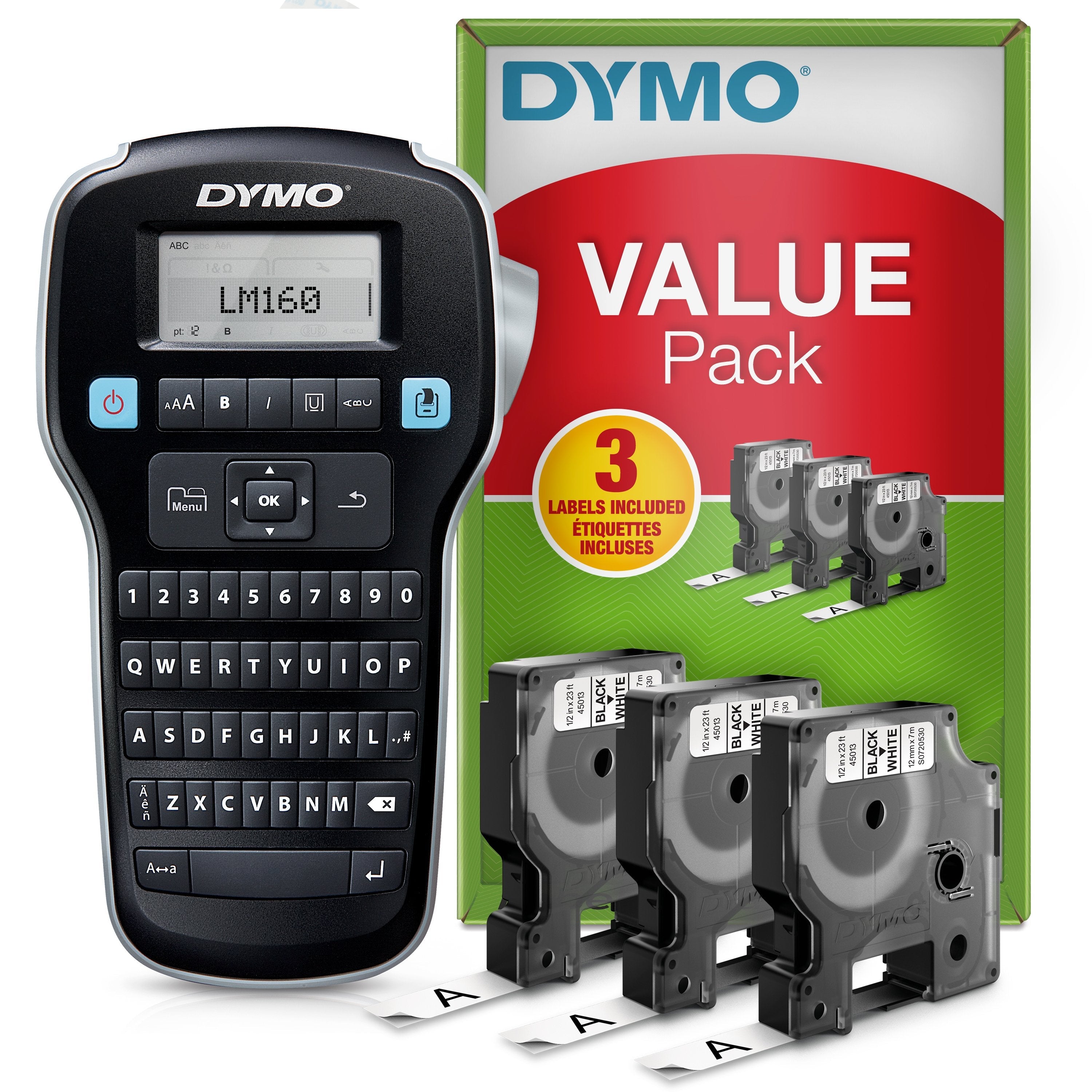 Dymo Dispositivo De Etiquetado 2180810 / Labelmanager 160 Vp Multipack Negro/Plata