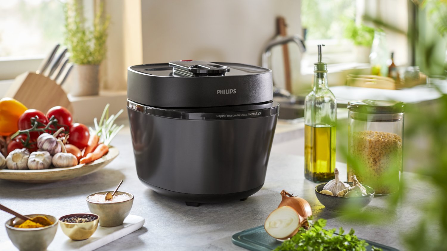 Philips Hd2151 40 Cocina A Presión Todo En Uno, Negro
