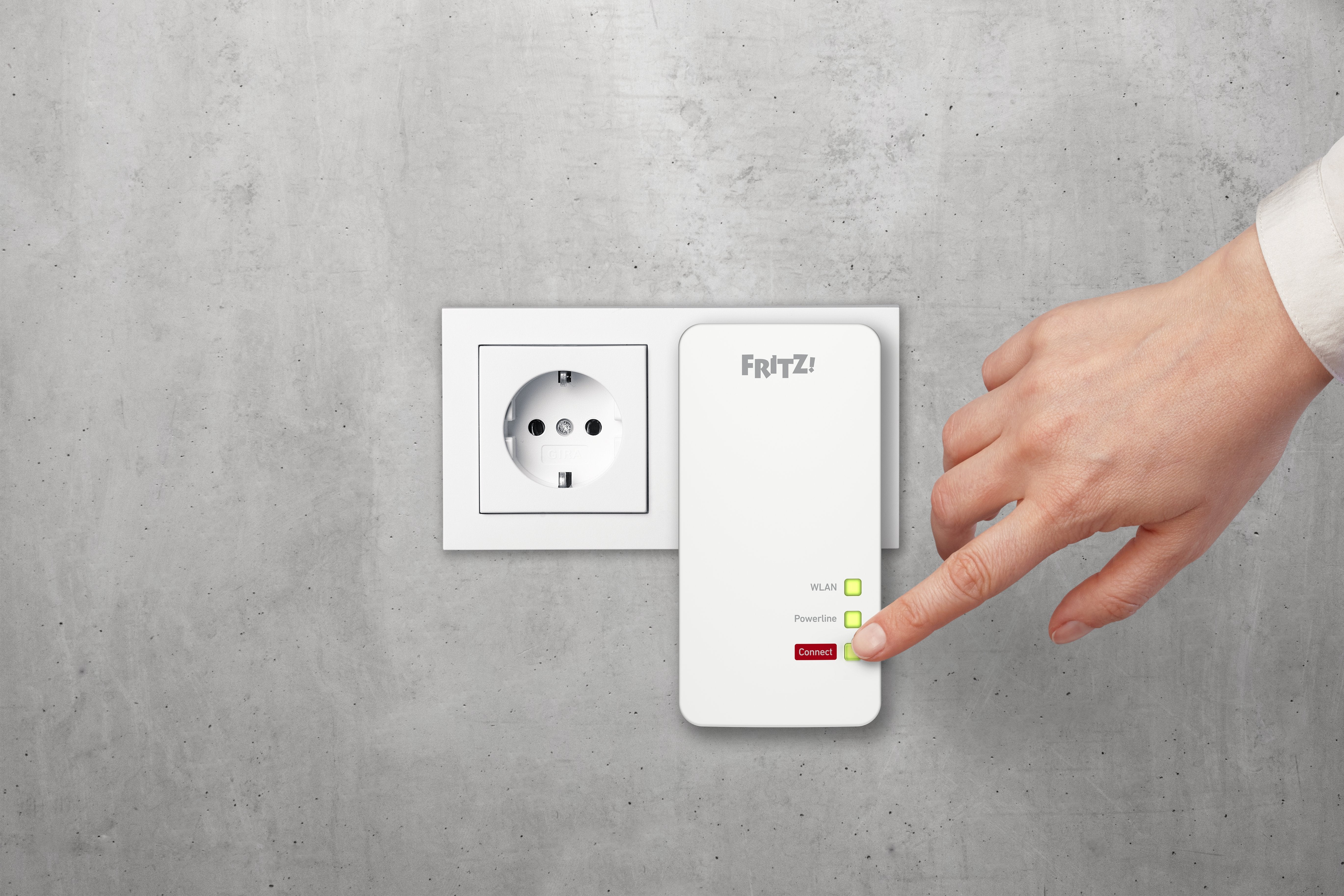 Adaptador Plc Fritz! Powerline 1260e Wifi Ac 866mbps / Lan Gigabit / Plc Hasta 1200mbps 20002824