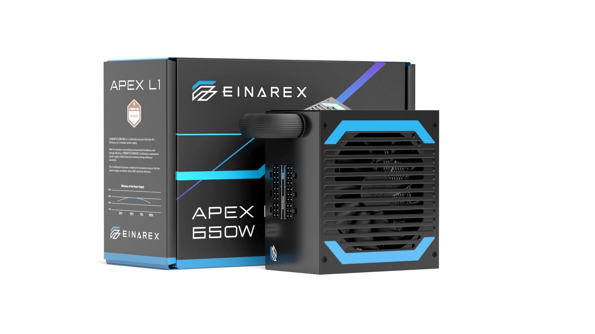EAN 6977277361230 - Einarex EXPS-XL1-650-BK unidad de fuente de alimentación 24-pin ATX ATX Negro imagen 5