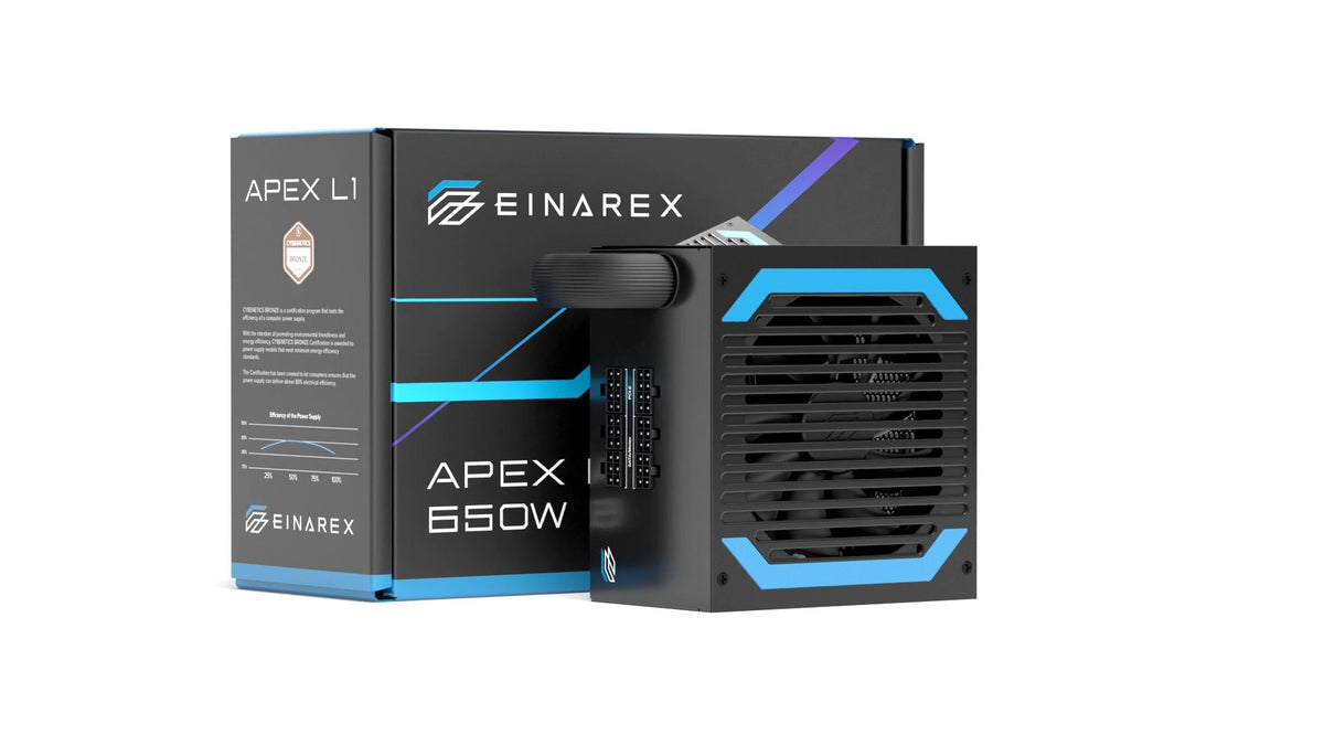 Fuente Alimentacion Atx 650w Einarex Apex L1 80 Bronze Negra Semimodular