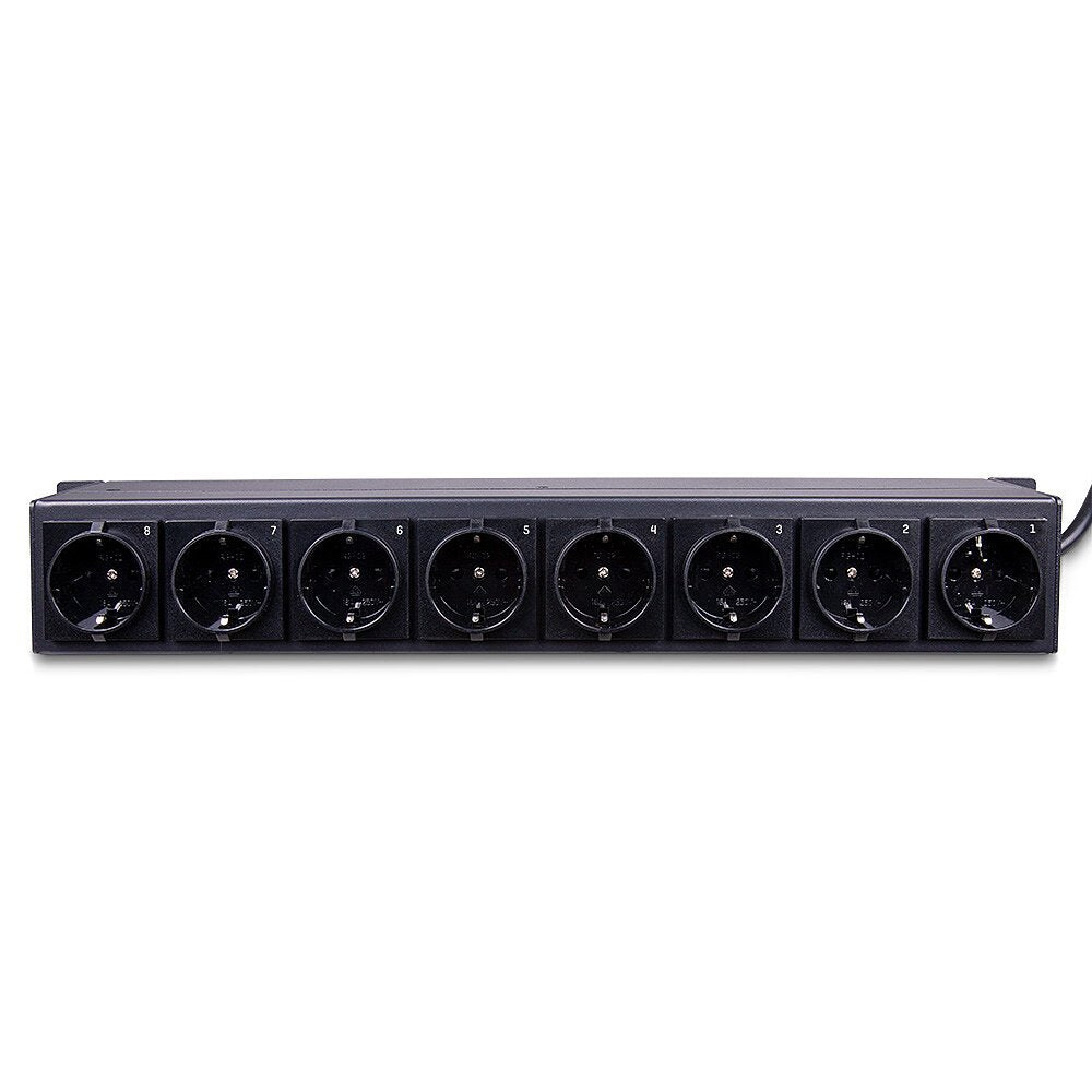 Lindy 73025 Unidad De Distribución De Energía (Pdu) 8 Salidas Ac 1.5u Negro