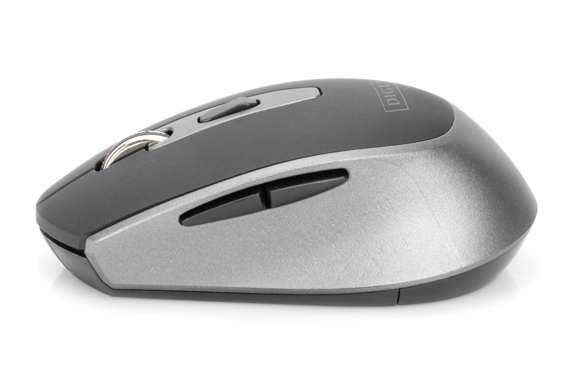 Raton Digitus Wireless Optical Mouse, 6 Botones 1600dpi Negro/Gris