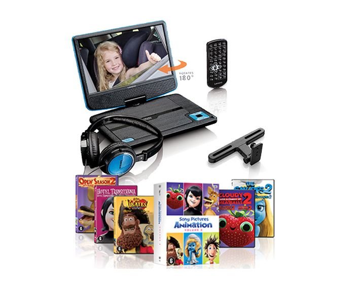 Lenco Dvp-910 Reproductor De Dvd Portátil Convertible Negro, Azul 22,9 Cm (9")