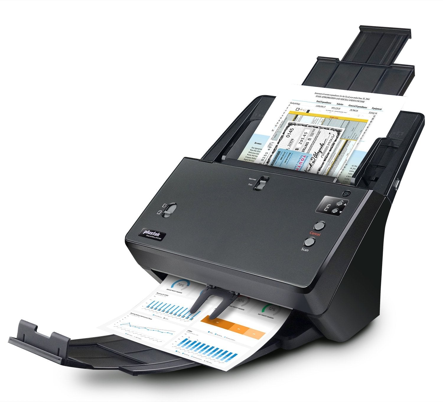 EAN 4042485718878 - Plustek SmartOffice PT2160 Escáner con alimentador automático de documentos (ADF) 600 x 600 DPI A3 Negro imagen 4