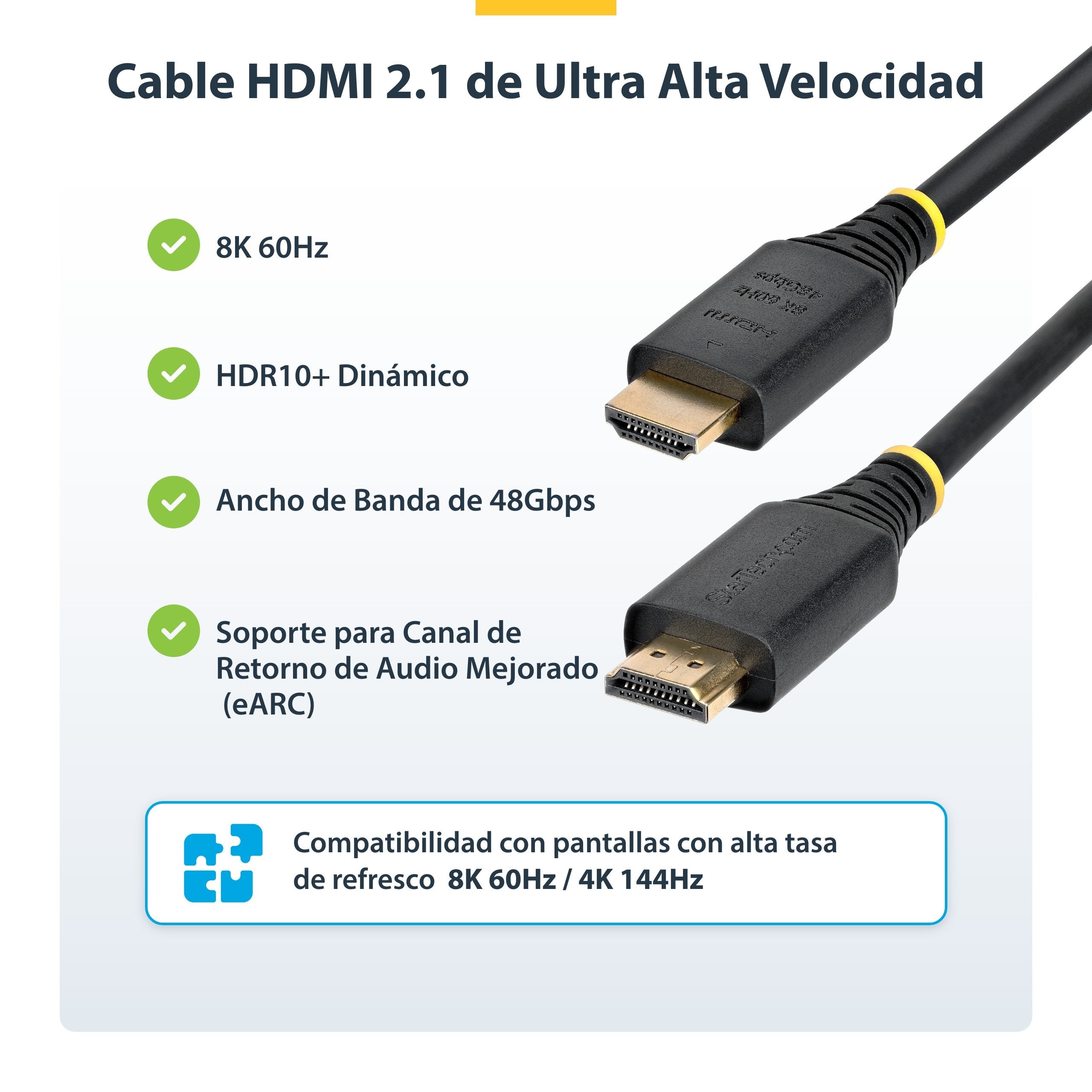 EAN 0065030920230 - StarTech.com HDMI21-CBL-8K60-1M cable HDMI HDMI tipo A (Estándar) Negro imagen 8