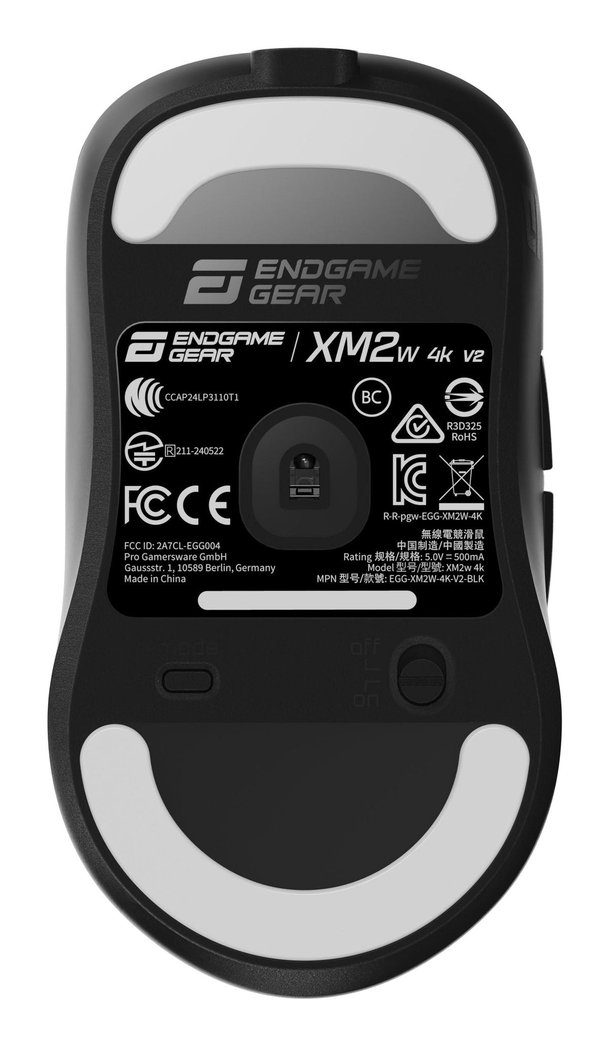 Endgame Gear Xm2w 4k V2 Gaming-Ratón, 4.000hz - Negro