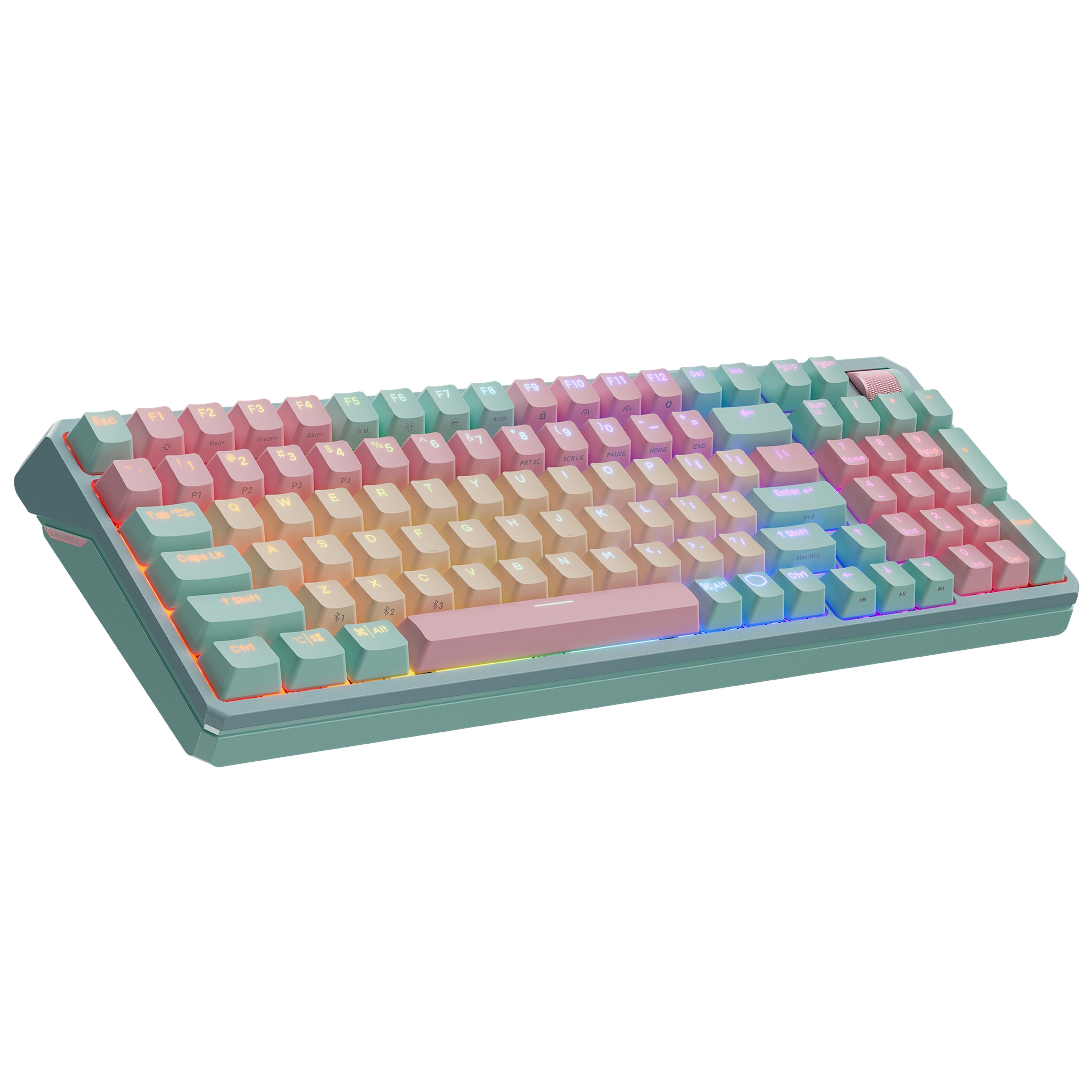 Cooler Master Mk770, Teclado De Juegos Multicolor, De-Layout, Kailh Box Red V2, Macaron Mk-770-Mckr1-De
