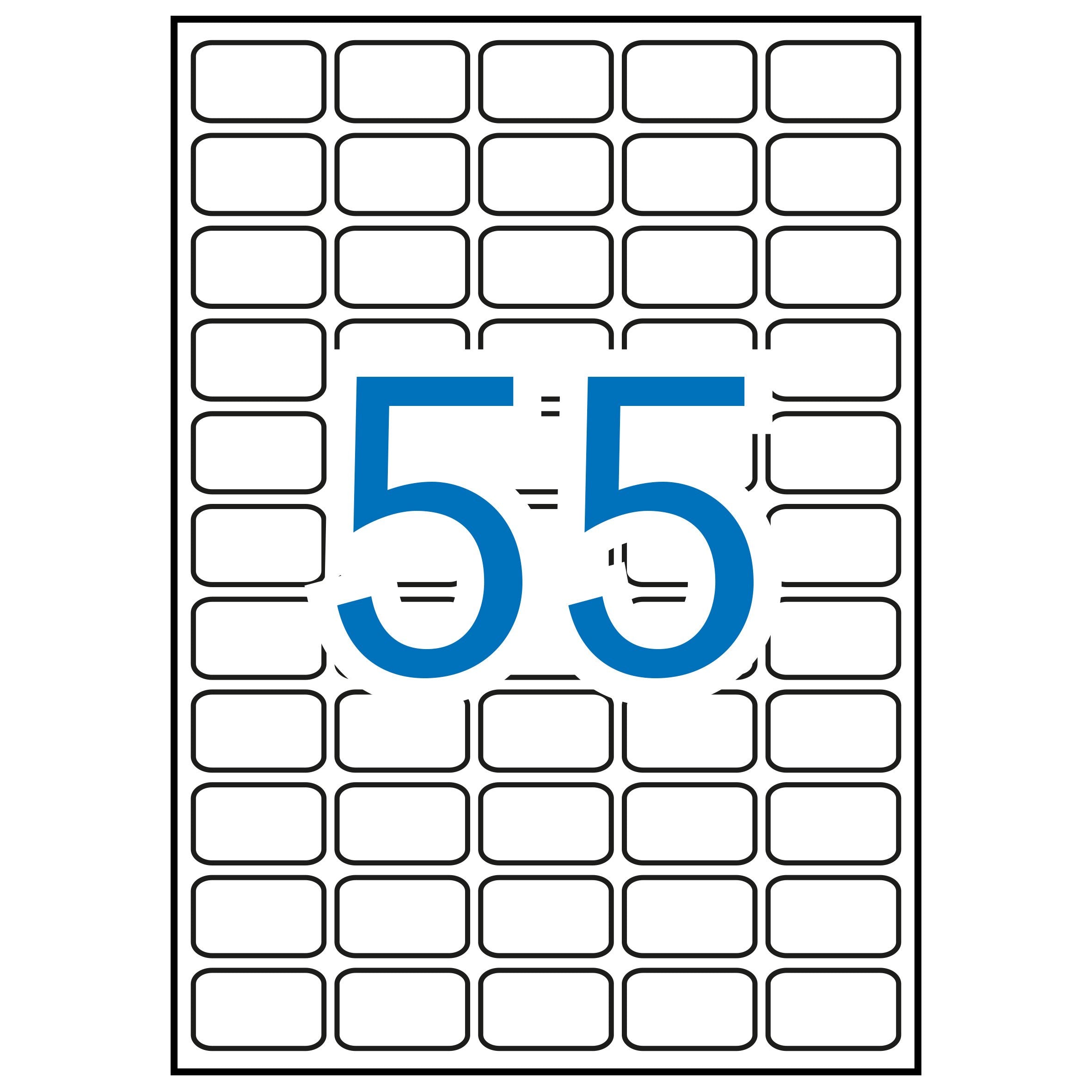 Apli Etiquetas Removibles 36,8x23,8mm Inkjet/Láser C/Romos 55 X 100h Blanco