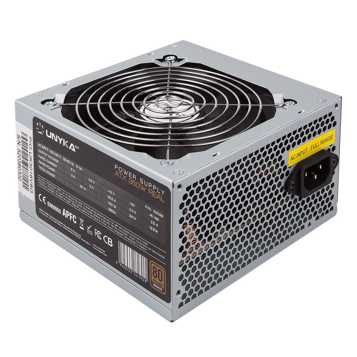EAN 6940533541929 - UNYKAch 52038 unidad de fuente de alimentación 350 W ATX Plata imagen 2