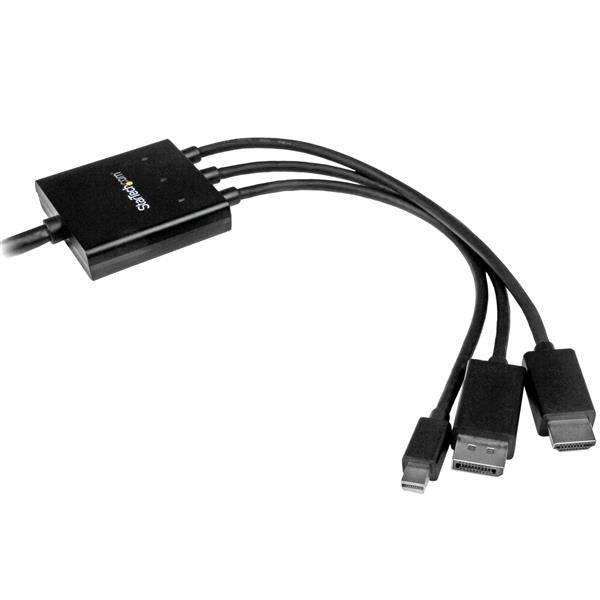 EAN 0065030862844 - StarTech.com DPMDPHD2HD adaptador de cable de vídeo DisplayPort + Mini DisplayPort + HDMI HDMI + USB Negr imagen 3