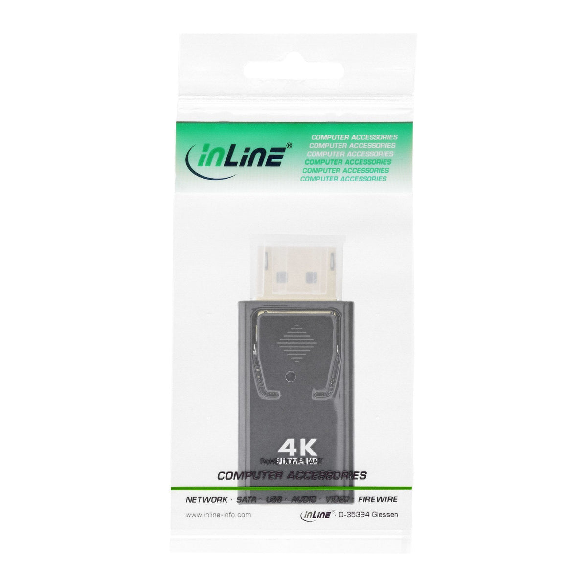 Inline® Converter Displayport Macho / Hdmi Female, 4k/60hz, With Audio