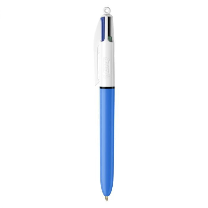 Caja De Bolígrafos De Tinta De Aceite Retráctil Bic Medium Original 889969 12 Unidades 4 Colores De Tinta Cuerpo Color Azul