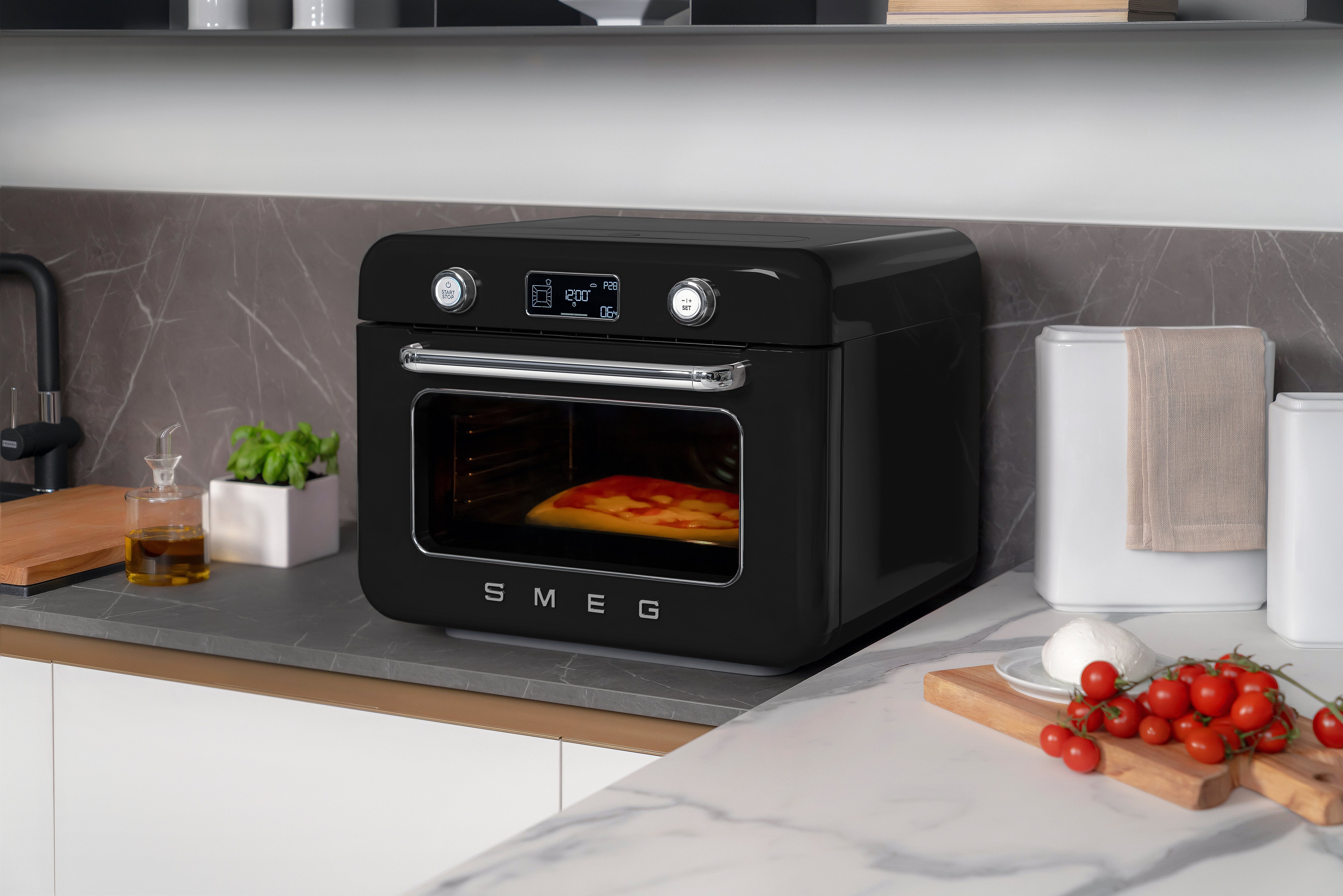 EAN 8017709333850 - Smeg COF01BLEU horno de vapor Pequeño Negro Botones, Giratorio imagen 16