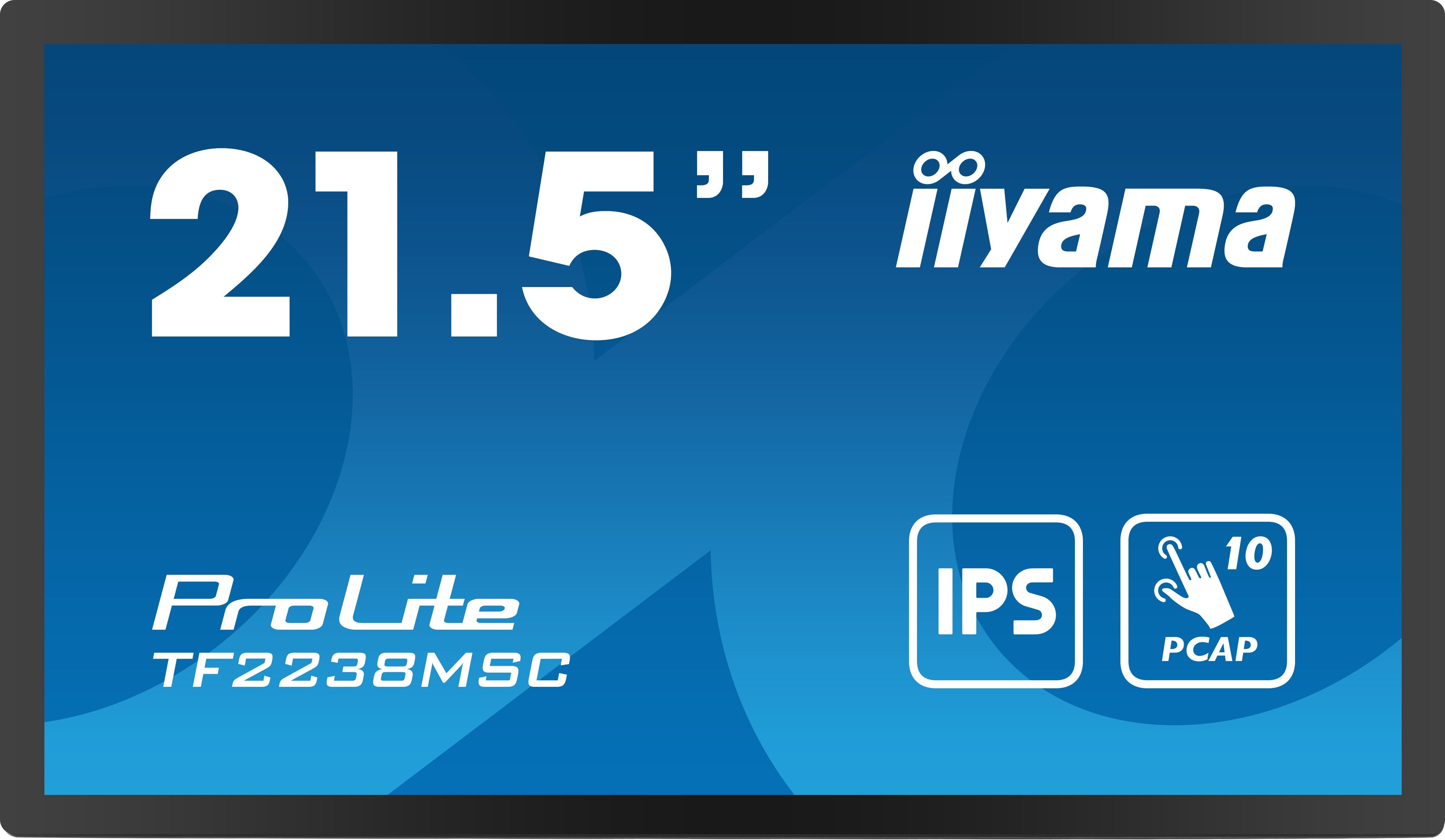 Iiyama 54.5cm 21,5" Tf2238msc-B1 16:9 M-Touch Hdmi+Dp+Usb Retail