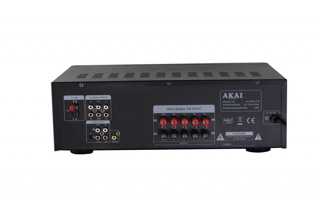 EAN 4905192530761 - Akai AS110RA-320 receptor AV 30 W 5.1 canales Envolvente Negro imagen 2