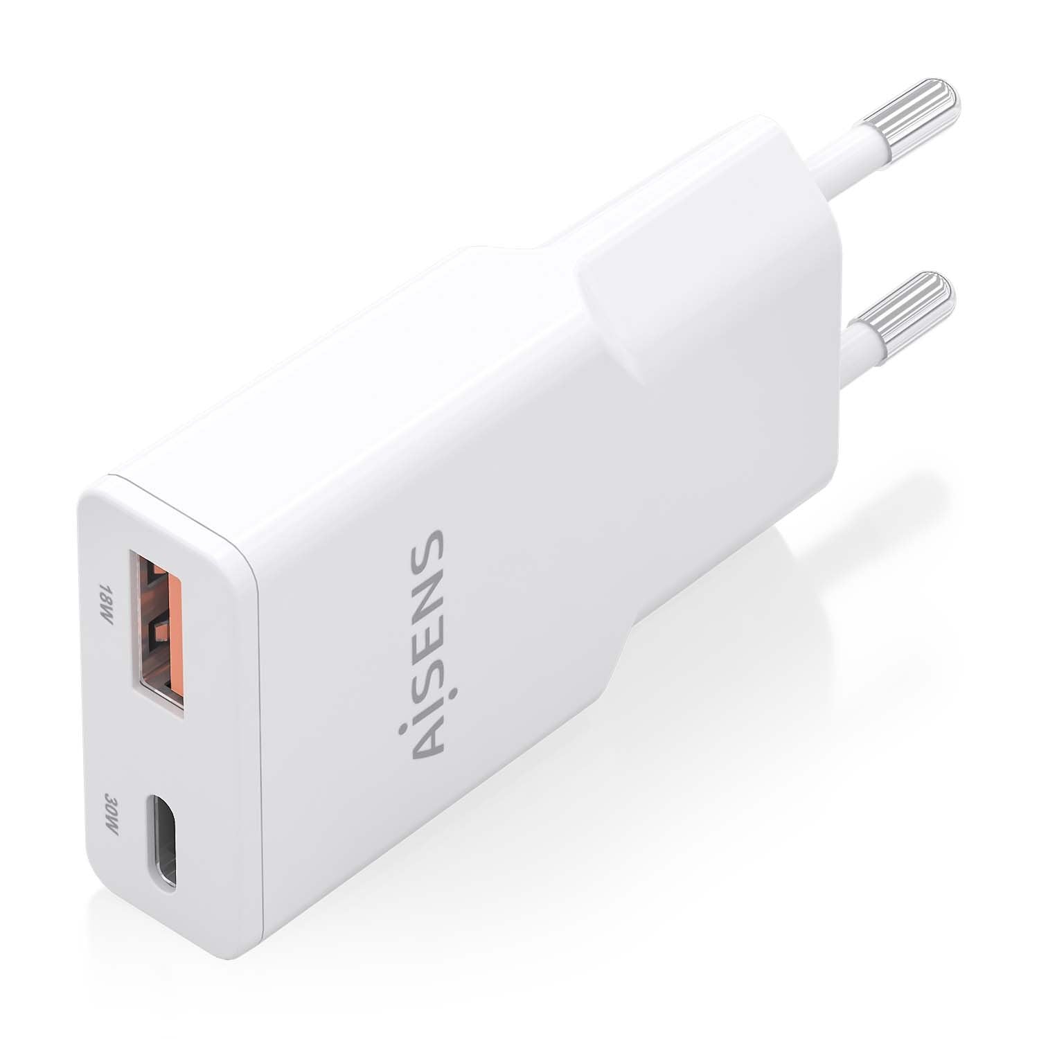 EAN 8435739902530 - AISENS ASCH-30W2P046-W cargador de dispositivo móvil Cámara digital, MP3, MP4, Teléfono móvil, Navegante, imagen 2