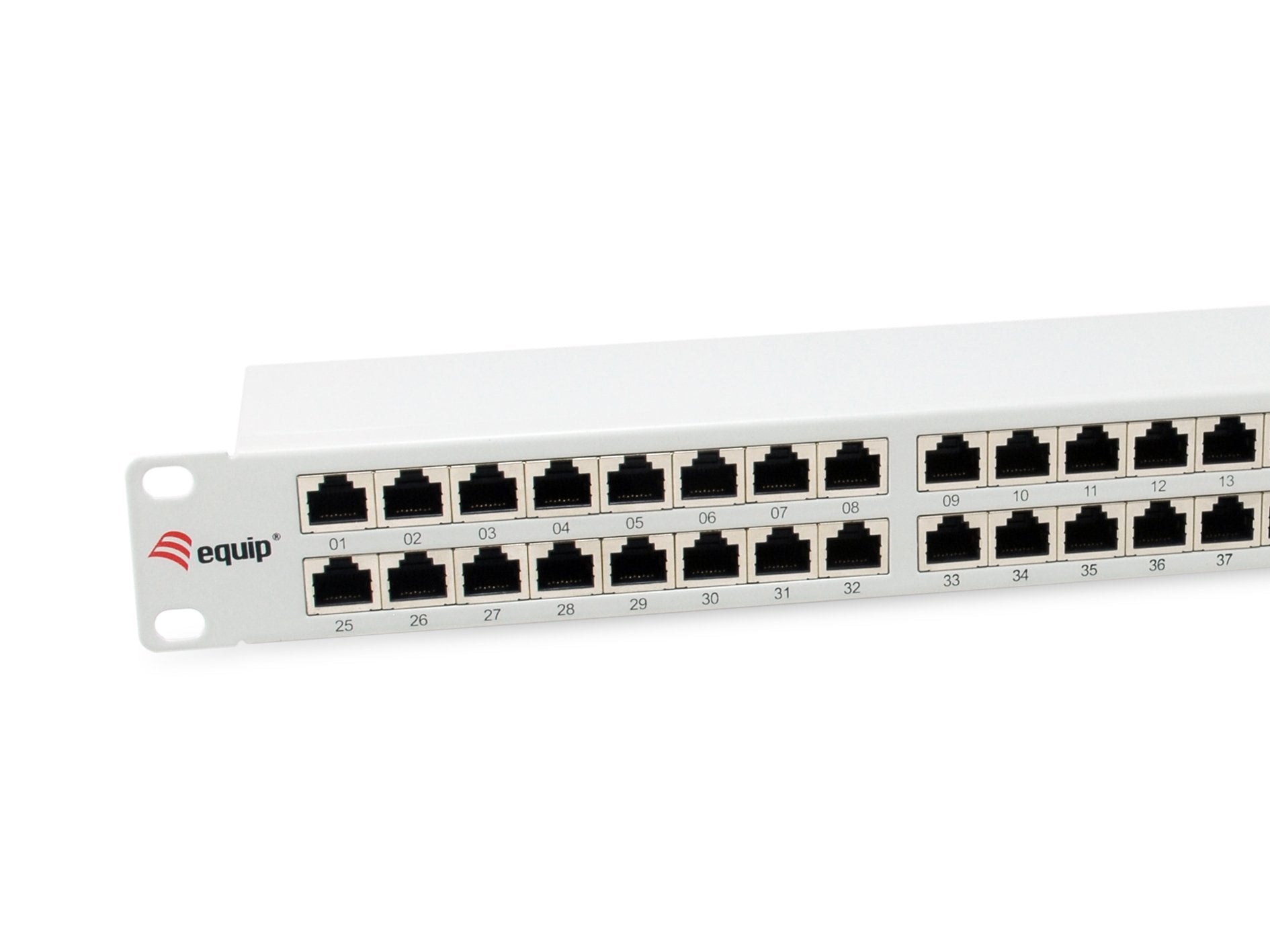 Equip Patchpanel 48x Rj45 Cat6a 19" Ftp 1he Premium Gris Claro