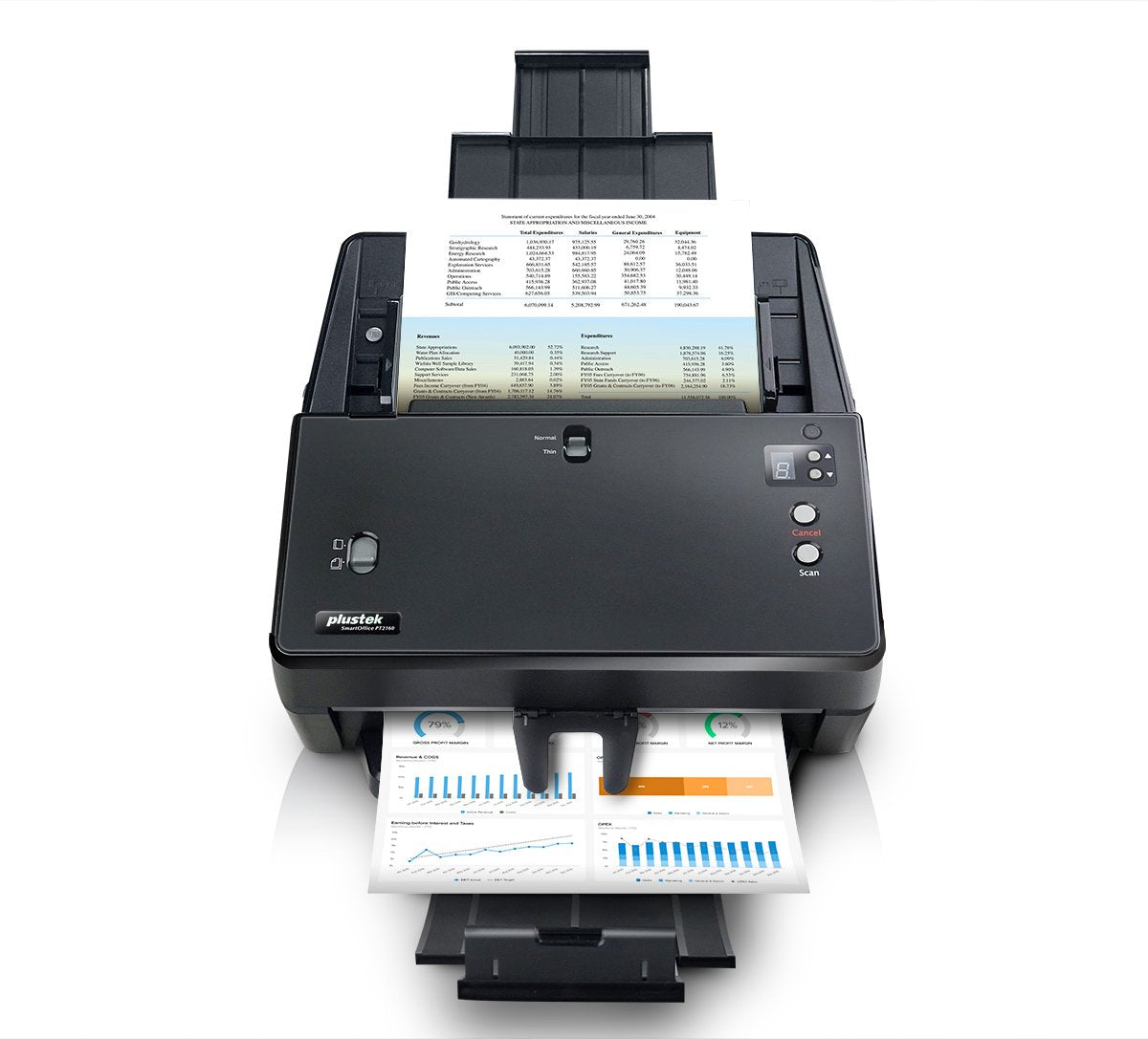 EAN 4042485718878 - Plustek SmartOffice PT2160 Escáner con alimentador automático de documentos (ADF) 600 x 600 DPI A3 Negro imagen 5