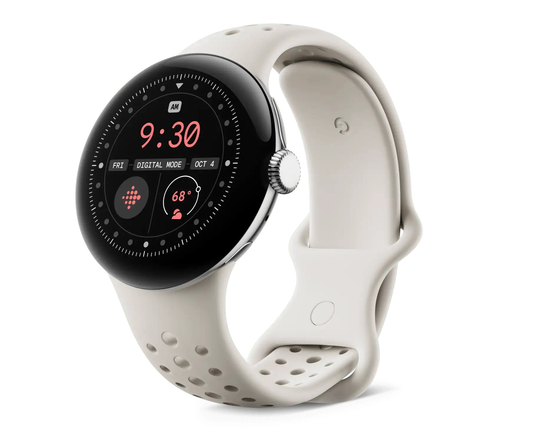 Google Pixel Watch 3 Active Band 45mm Size S - Porcelain De