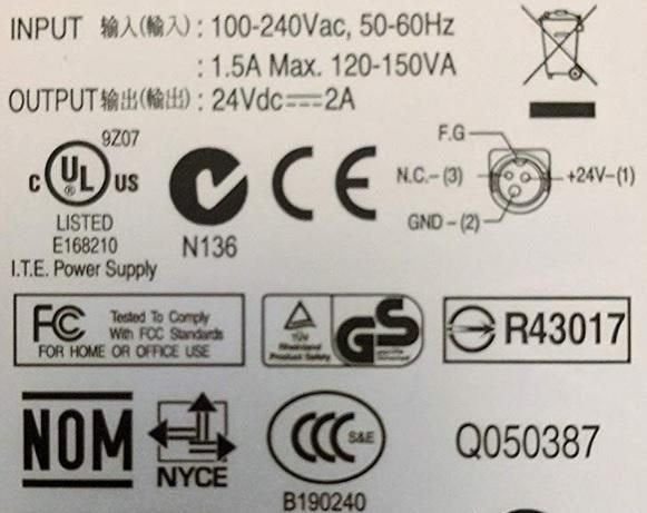 Pos Printer Adapter 50w 24v 2.15a Plug: Special
