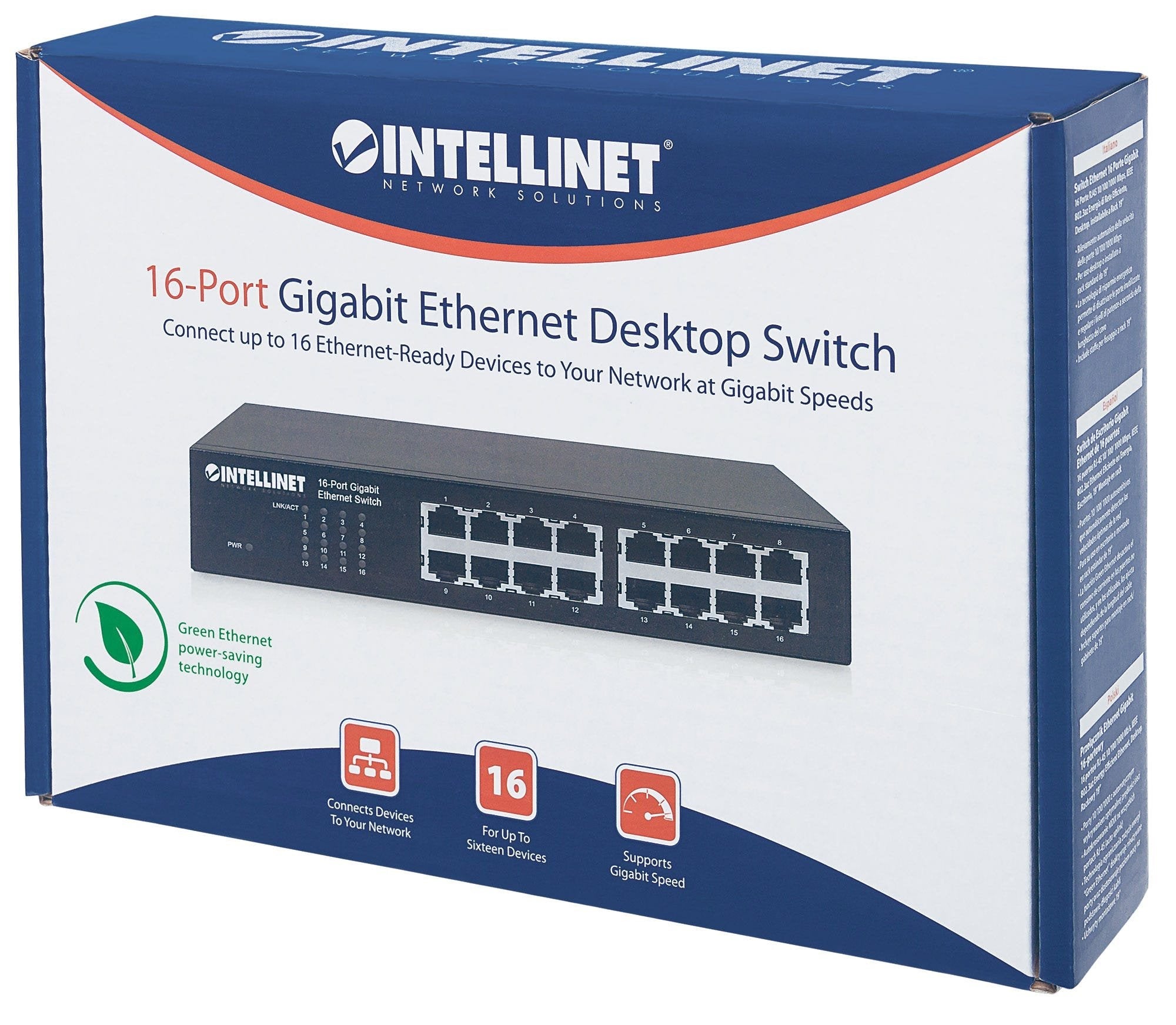 EAN 0766623561068 - Intellinet 561068 switch No administrado L2 Gigabit Ethernet (10/100/1000) 1U Negro imagen 6