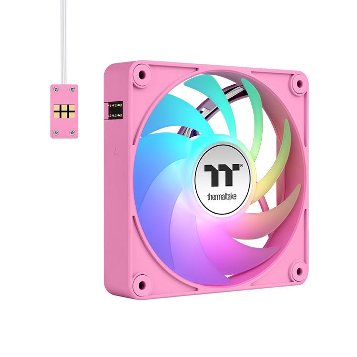 Ventilador De Refrigeración Para Pc Thermaltake Ct120 Ex Argb Sync, Color Rosa, Paquete De 3, 120 Mm Cl-F219-Pl12pk-A