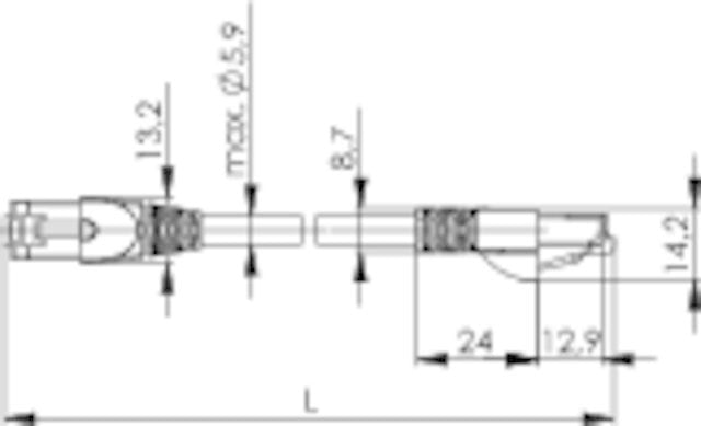 EAN 4018359378837 - Telegärtner L00000A0230 cable de red Gris 0,25 m Cat6a SF/UTP (S-FTP) imagen 2