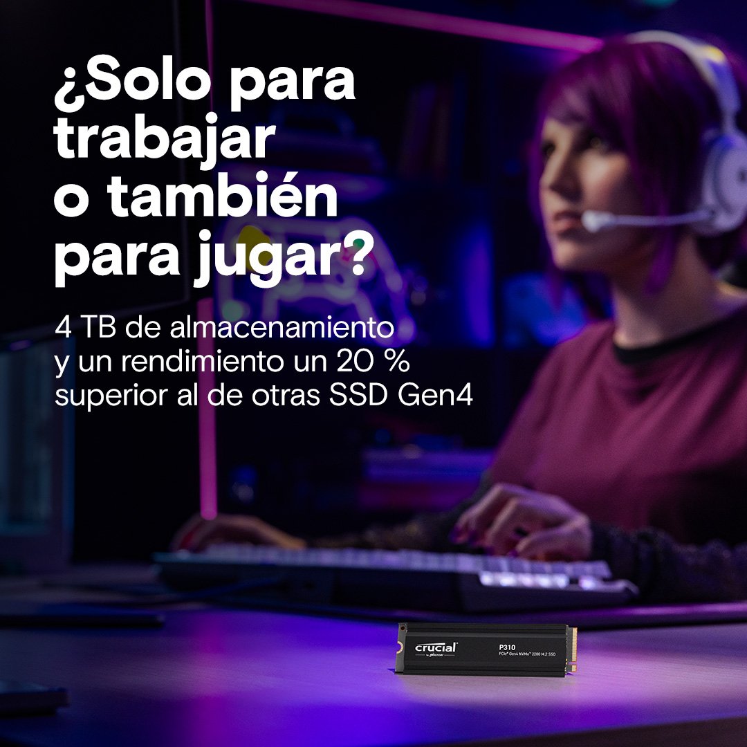 EAN 0649528944764 - Crucial P310 1 TB M.2 PCI Express 4.0 NVMe imagen 3