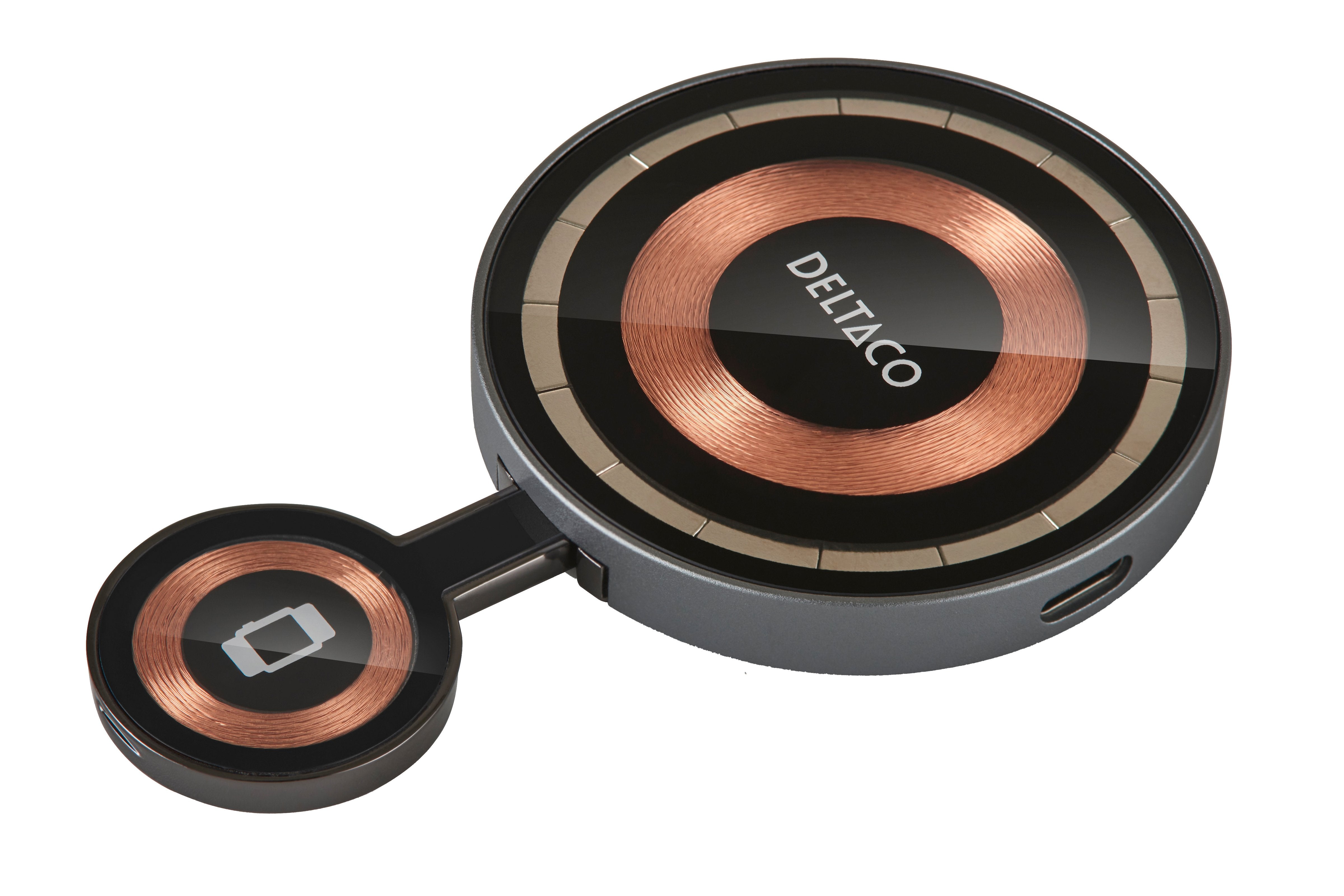EAN 7333048065025 - Deltaco QI-1046 cargador de dispositivo móvil Auriculares, Smartphone, Reloj inteligente Transparente USB imagen 2