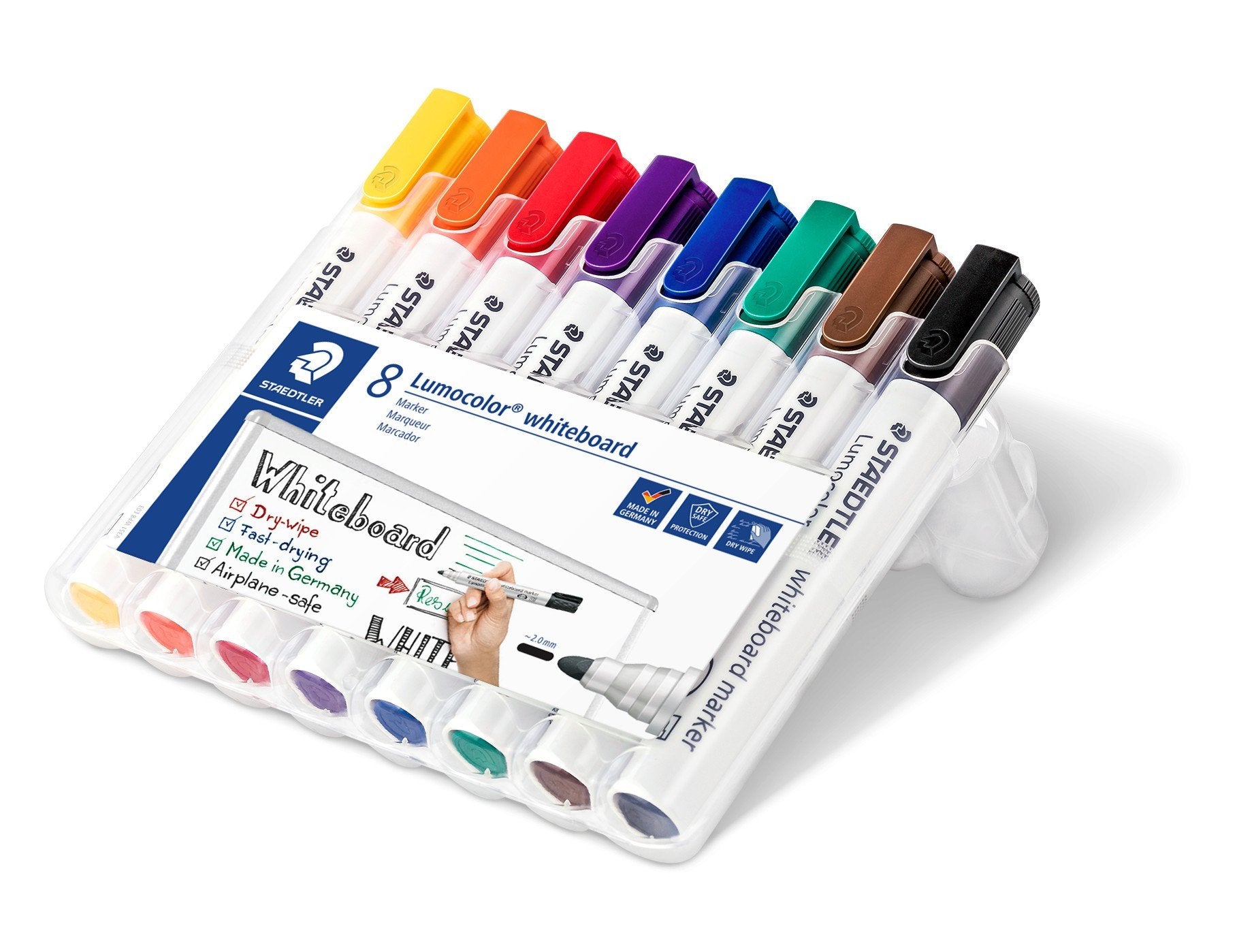 EAN 4007817186244 - Staedtler Lumocolor 351 WP8 marcador permanente Punta redonda Negro, Azul, Marrón, Verde, Naranja, Rojo, imagen 1