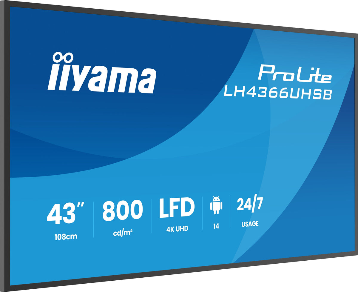Iiyama Prolite Lh4366uhsb-B1ag - 108 Cm (42.5")