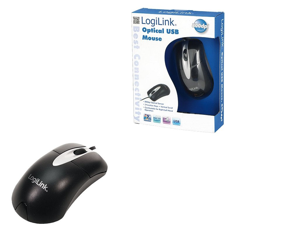 Logilink Ratón Usb Optical Scroll 800dpi Negro