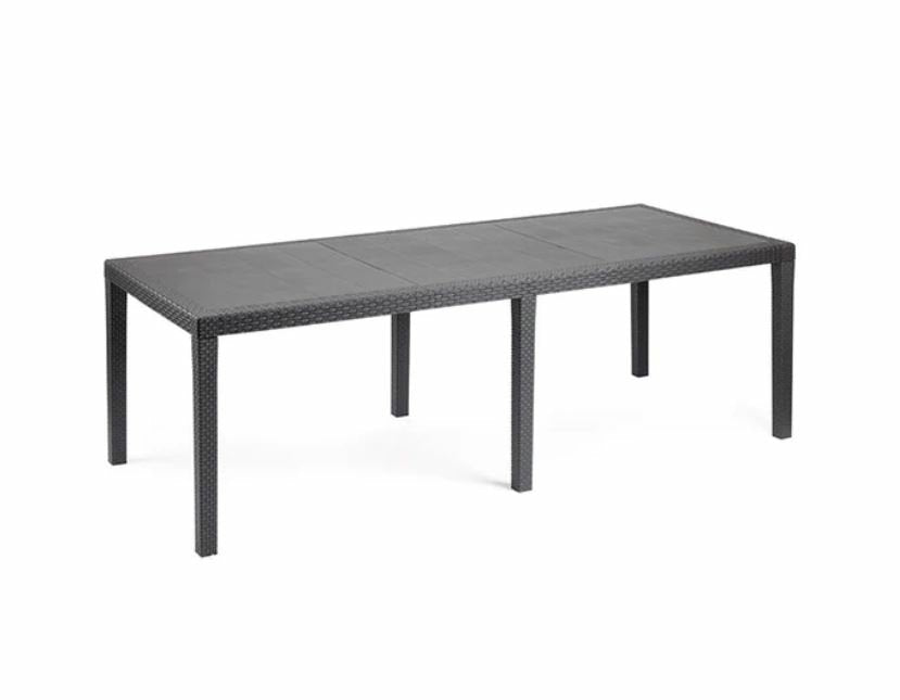 Mesa Extensible Para Exterior De Polipropileno. Color: Antracita 72x150/220x90cm Ipae Progarden
