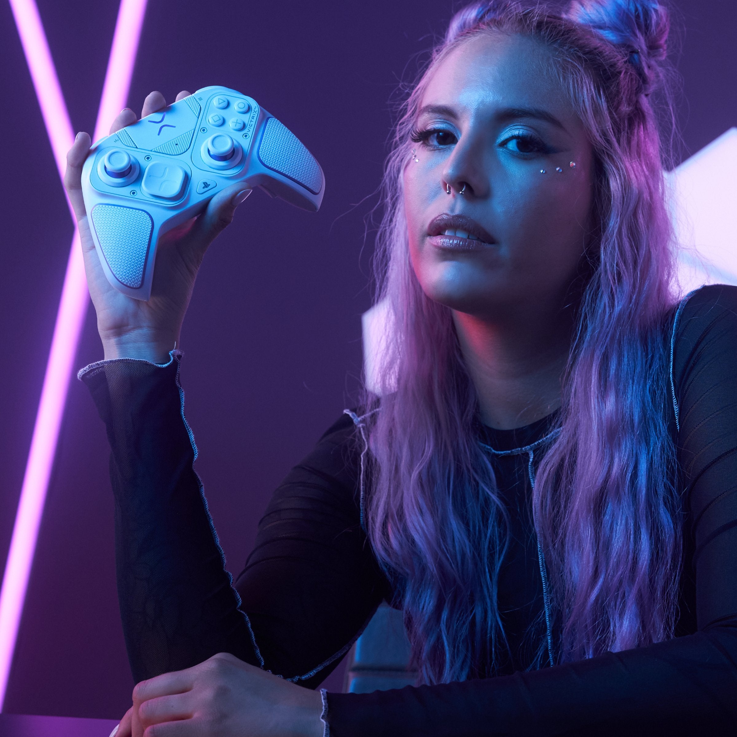 EAN 0708056071967 - PDP 052-002-WH mando y volante Violeta, Blanco RF/USB Gamepad Analógico/Digital PC, PlayStation 4, PlaySt imagen 11