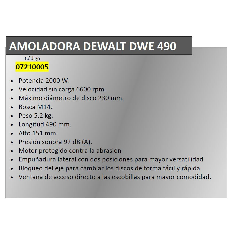 Amoladora A Forged Tool 07210005 Angular 7,4 Kg