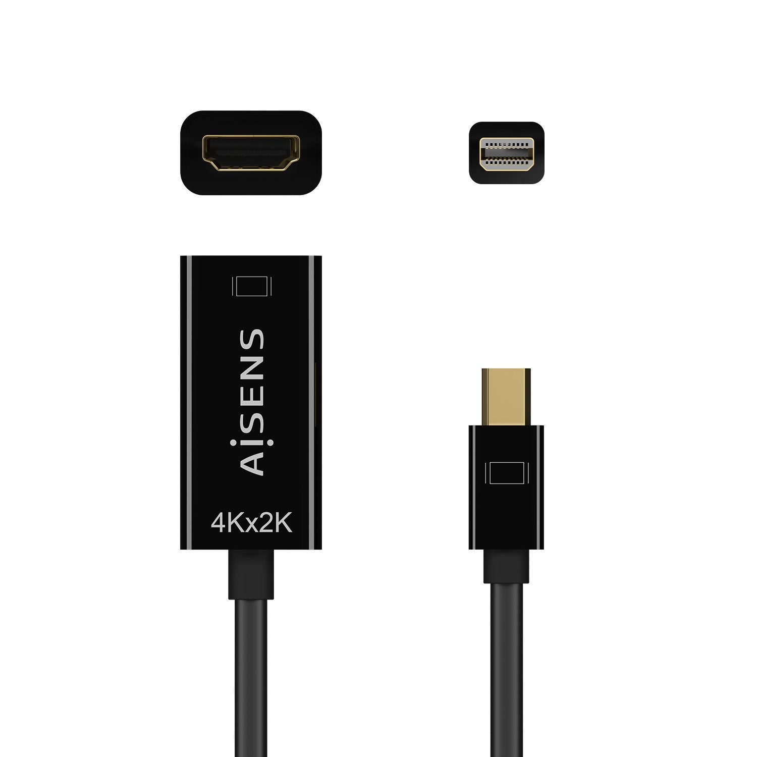 EAN 8436574707380 - AISENS A125-0643 adaptador de cable de vídeo 0,15 m Mini DisplayPort HDMI tipo A (Estándar) imagen 3
