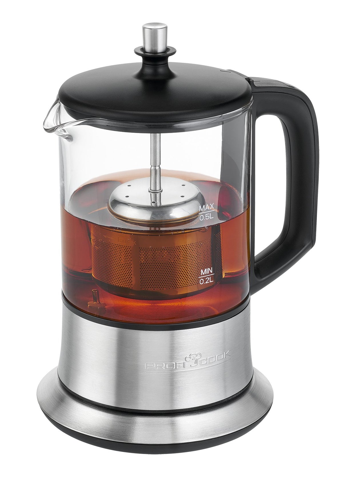 EAN 4006160011654 - ProfiCook 501165 tetera 0,5 L 1100 W Negro, Acero inoxidable imagen 1