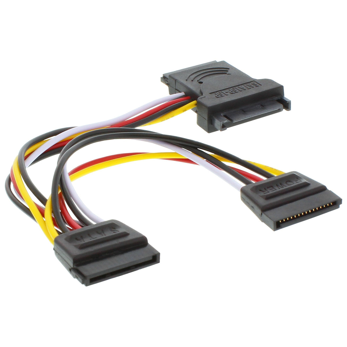 Cable De Alimentación Sata Interno Inline Sata Macho A Hembra A 2x Sata M 0,15 M