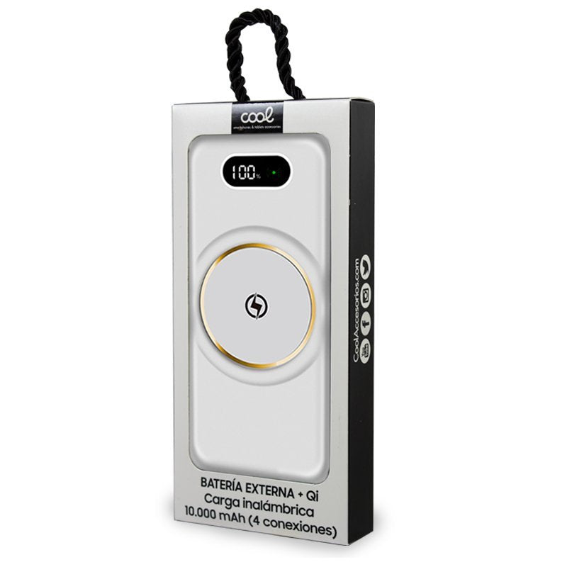 EAN 8434847060750 - COOL Accesorios 8434847060750 batería externa Polímero de litio 10000 mAh Cargador inalámbrico Plata imagen 4