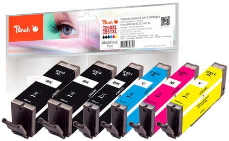 EAN 7640155898706 - Peach PI100-188 cartucho de tinta 6 pieza(s) Compatible Alto rendimiento (XL) Negro, Cian, Magenta, Foto imagen 1