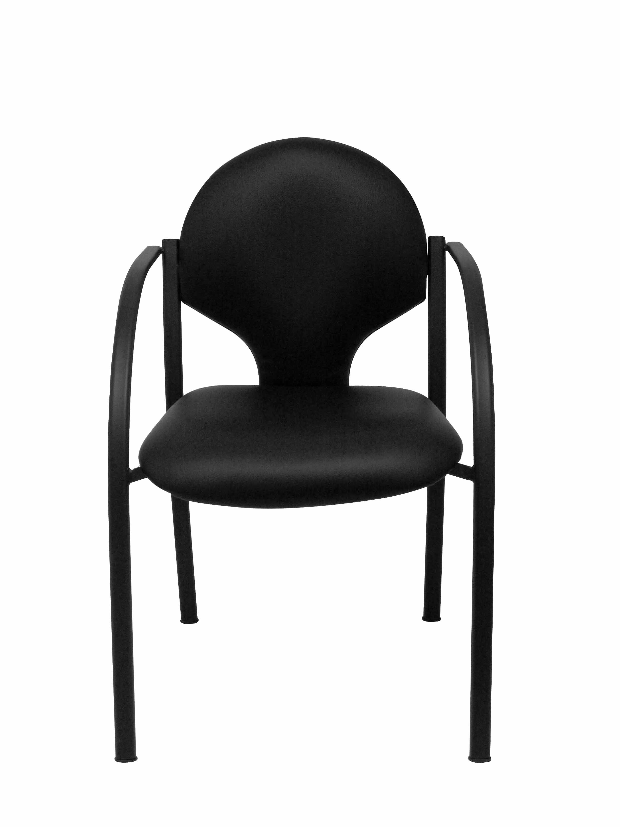 Pack 2 Sillas Hellin Chasis Negro Similpiel Negro