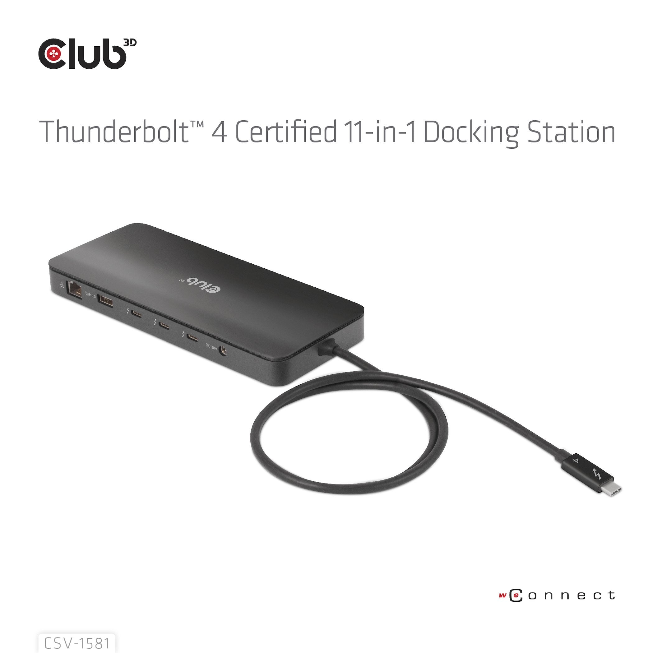 Club3d Thunderbolt4 11-In-1 Hub > 3xthunderbolt 3xusb M H Retail