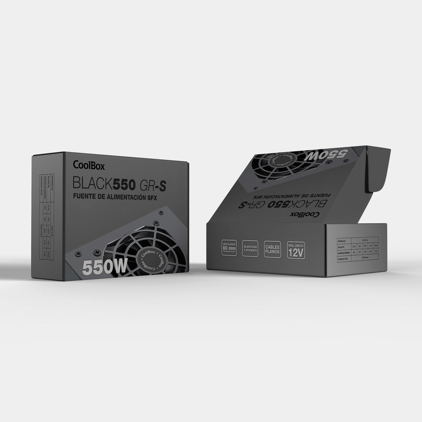 Coolbox Fuente De Alimentacion Sfx Black550 Gr-S 550w Negra