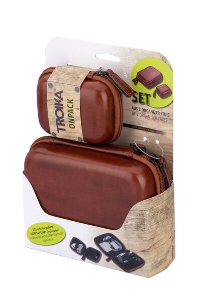 EAN 4024023037153 - TROIKA ONPACK organizador personal Imitación piel, Terciopelo Marrón imagen 5