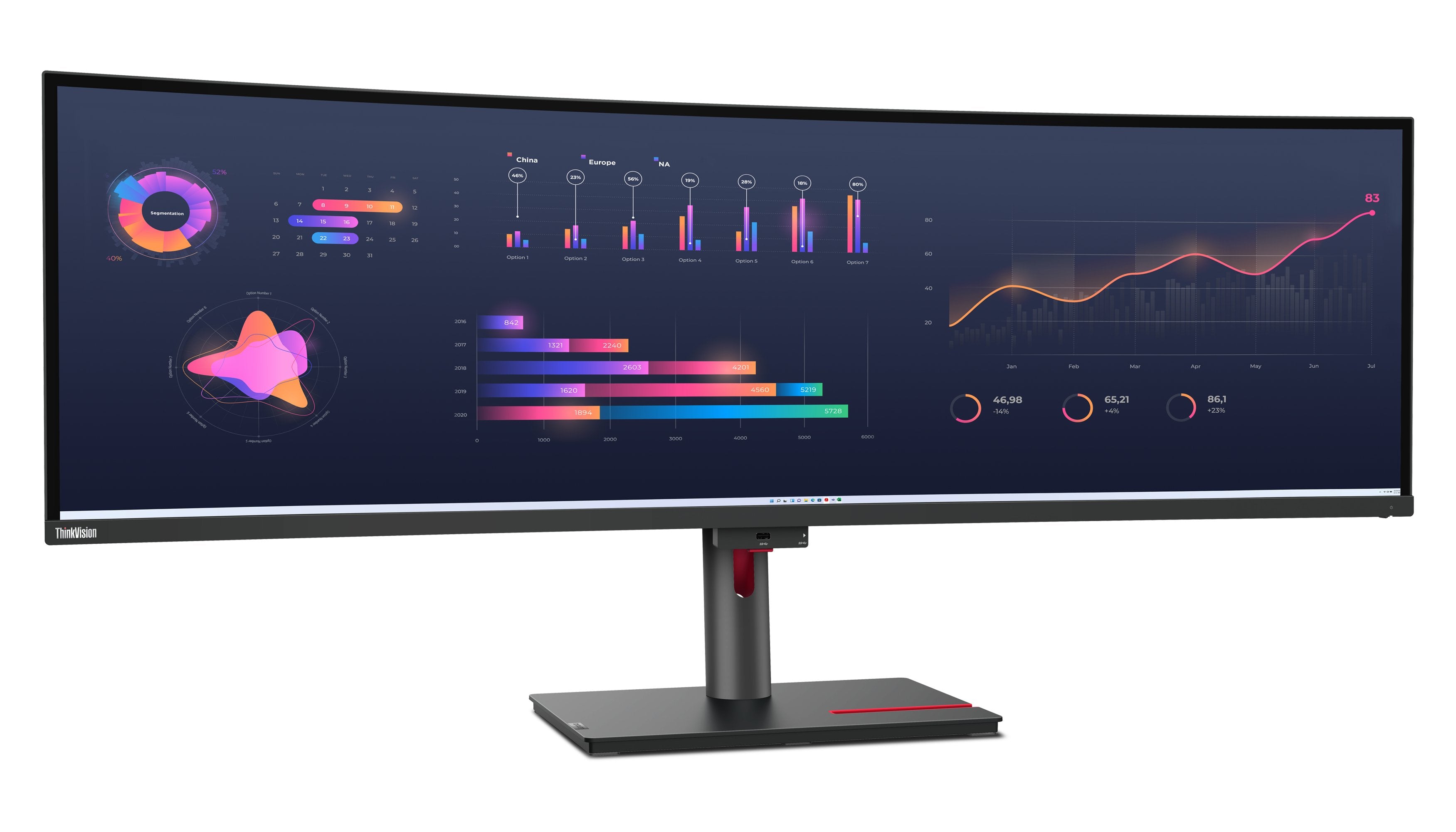 EAN 196802362085 - Lenovo ThinkVision P49w-30 pantalla para PC 124,5 cm (49") 5120 x 1440 Pixeles DQHD LED Negro imagen 6