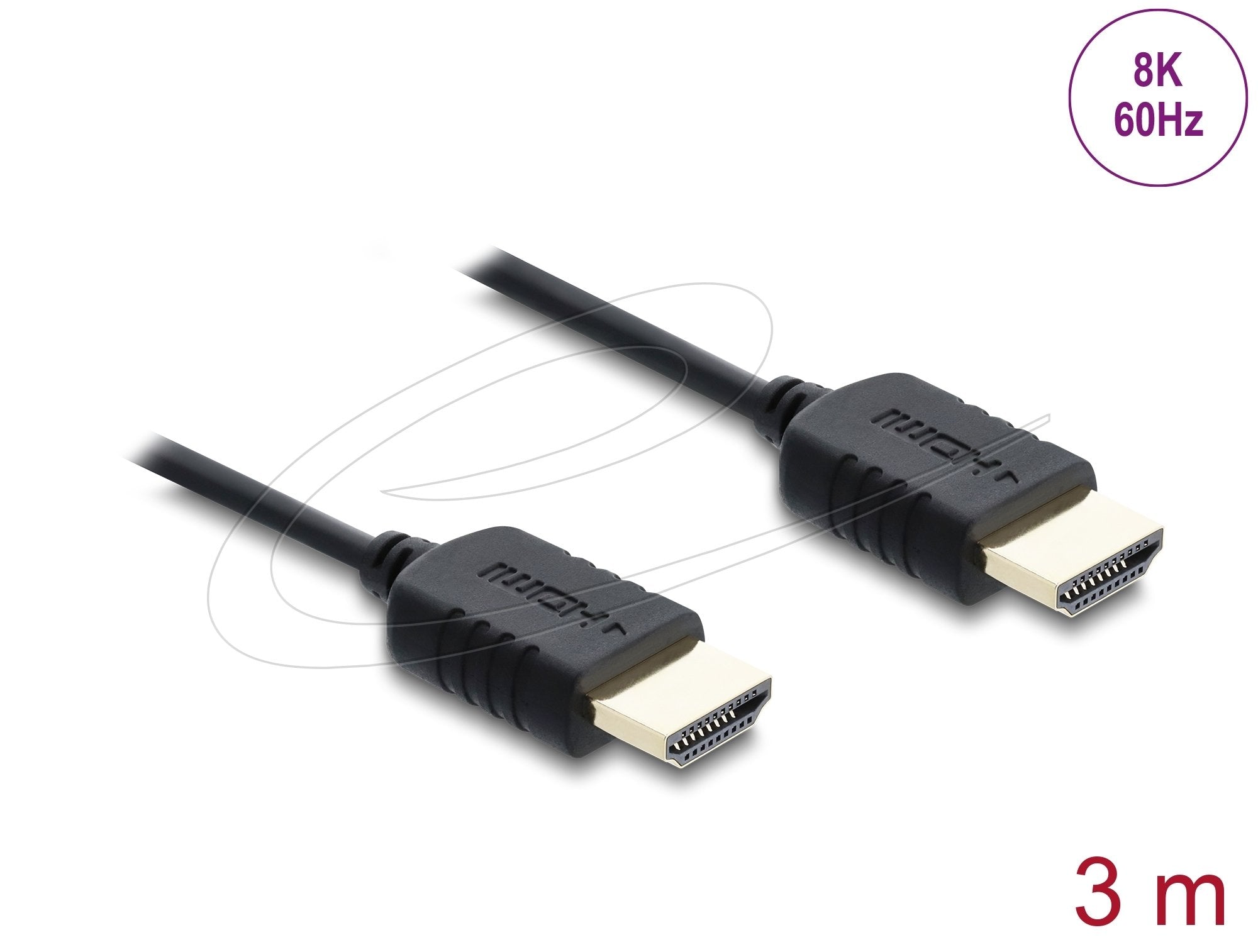 Delock Koaxiales High Speed Cable Hdmi 8k 60 Hz 48 Gbps Con Geflechtmantel 3 M