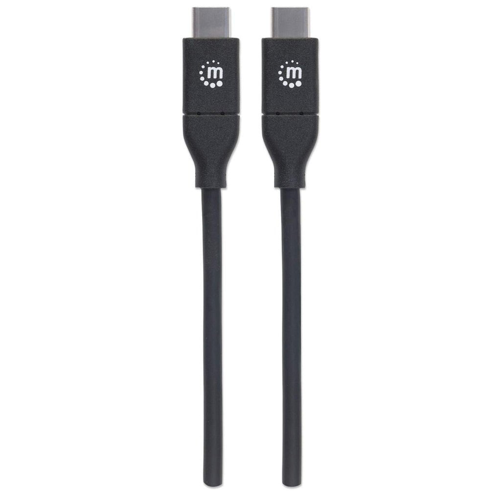 Manhattan Cable Usb-C Usb 2.0, Tipo C Macho A Tipo C Macho, 480 Mbps, 5 A, 2 M (6 Ft.). Negro