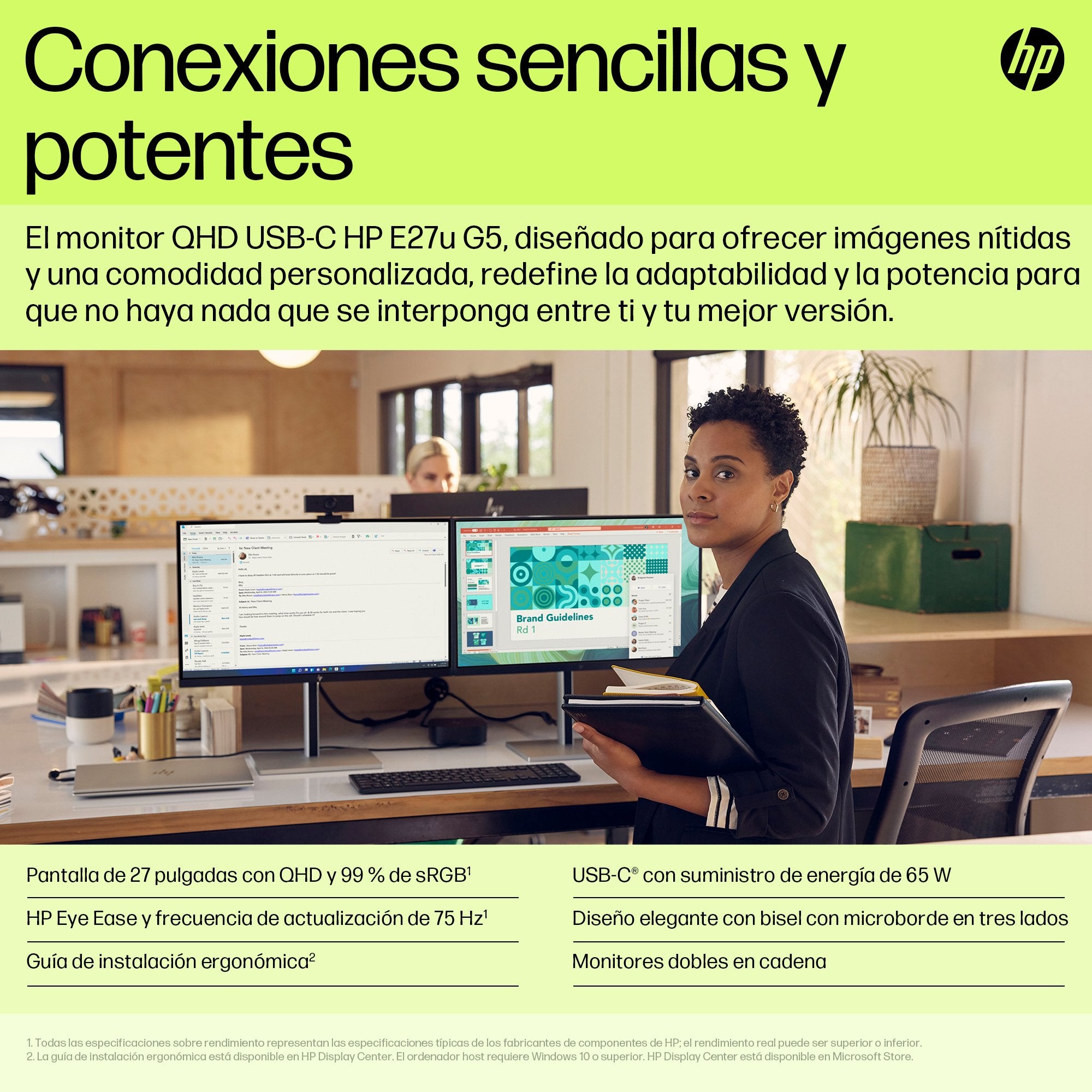 EAN 5715063342954 - HP E27u G5 QHD USB-C Monitor pantalla para PC 68,6 cm (27") 2560 x 1440 Pixeles Quad HD LCD imagen 7