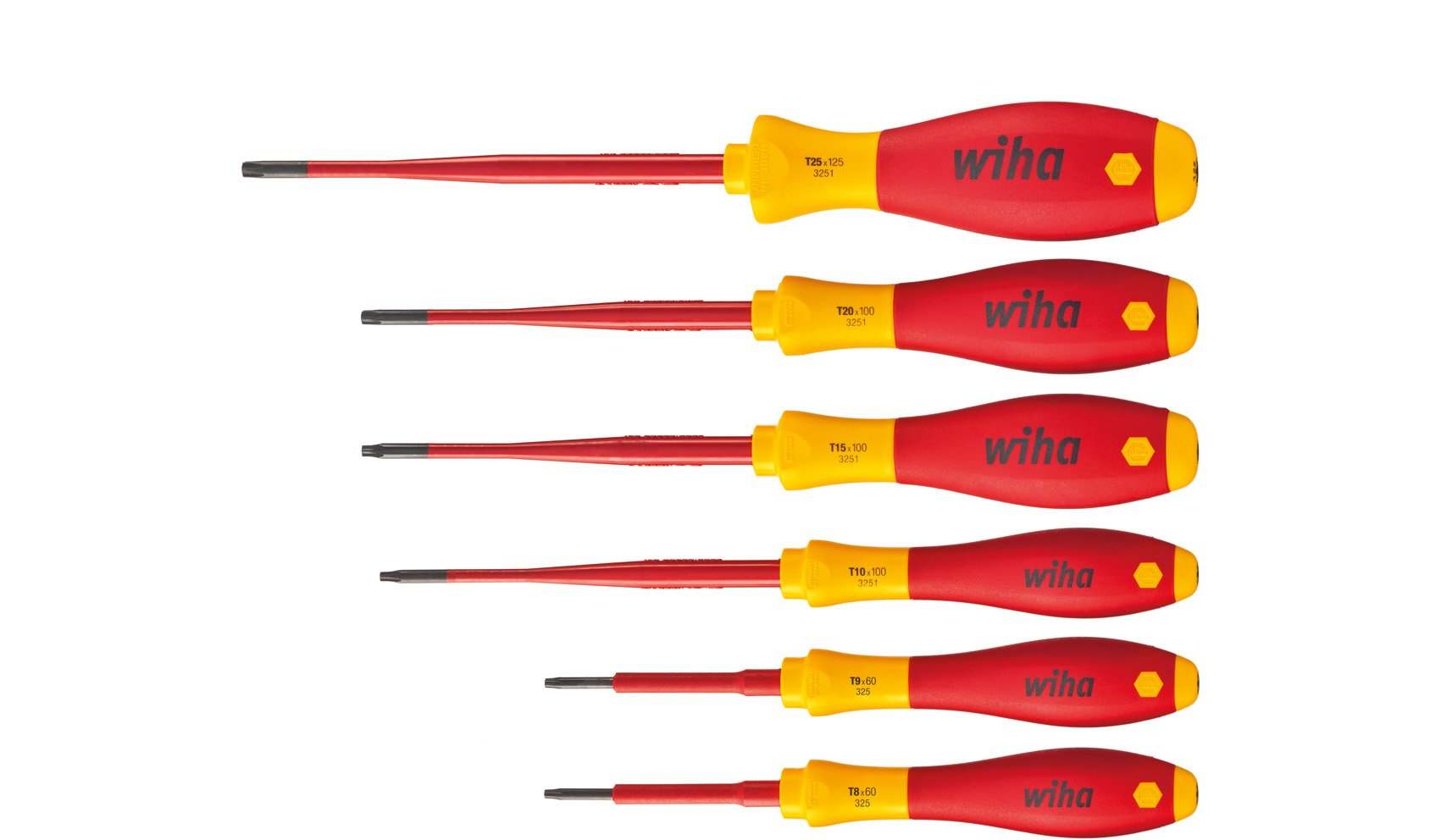 Wiha Wh-36558 Kit De Destornilladores Softfinish Electric Slimfix, 6 Piezas